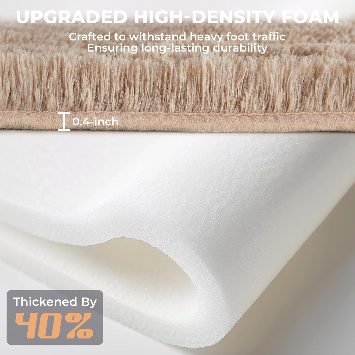 OPPODREAM 4x6 Beige Rugs for Bedroom, Ultra-Soft Fluffy Area Rugs for Living Room, 4 x 6 Shag Carpet for Nursery, Kids, Girl, Boy, Baby, Plush, Fuzzy, Shaggy, Cute Home Decor - Image 7