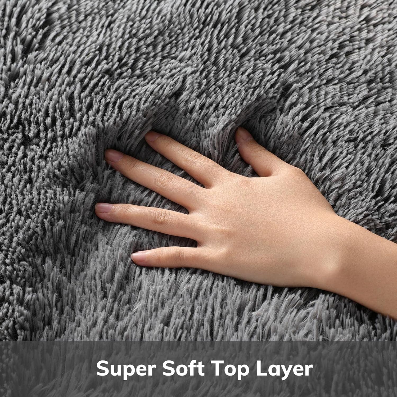 Ophanie Small Rug Upgrade Non Slip Throw Bedside Area Rugs, Fluffy Soft Grey Mini Bedroom Carpet, Affordable Door Entryway Indoor Inside Front Entrance Dog 2x3 Mat, Home Decor Aesthetic, Nursery - Image 2