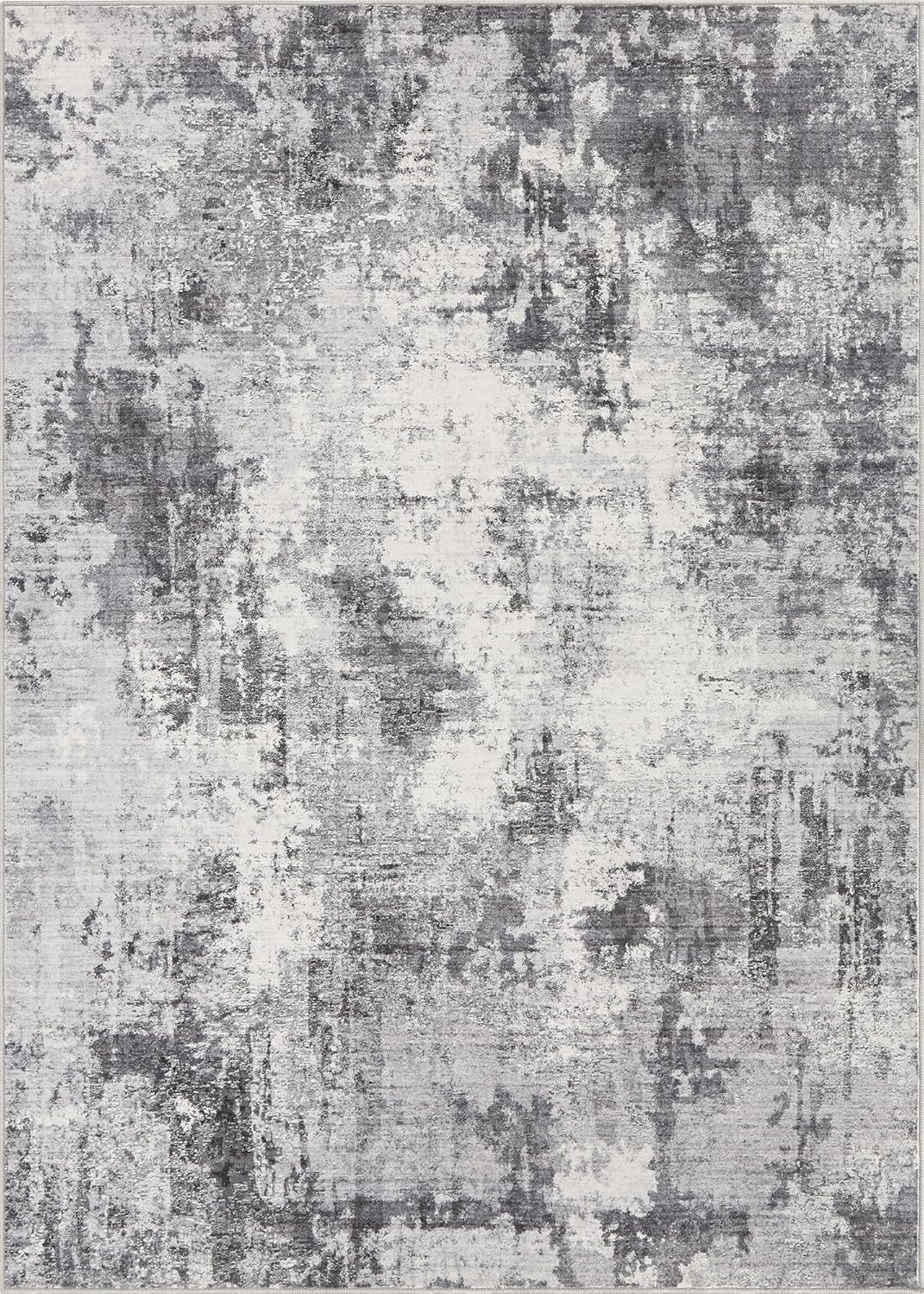 Washable Rug 9x12 Area Rugs for Living Room: Modern Abstract Neutral Soft Large Rug for Bedroom Dining Room Under Kitchen Table Home Office Decor - Grey - Image 9